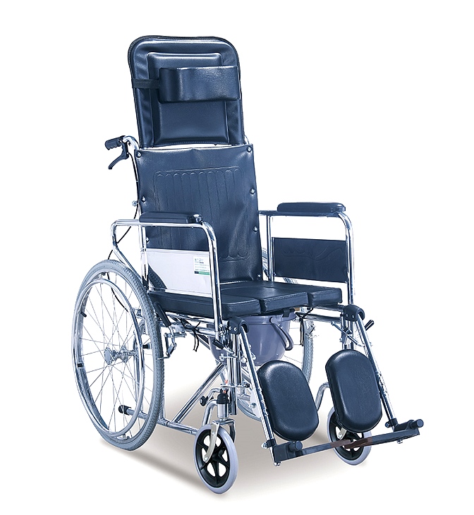 JL609GCU可平躺瘫痪老人带便桶代步轮椅