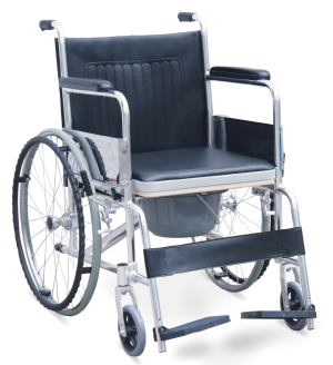 JL609L带便桶铝合金轻便轮椅